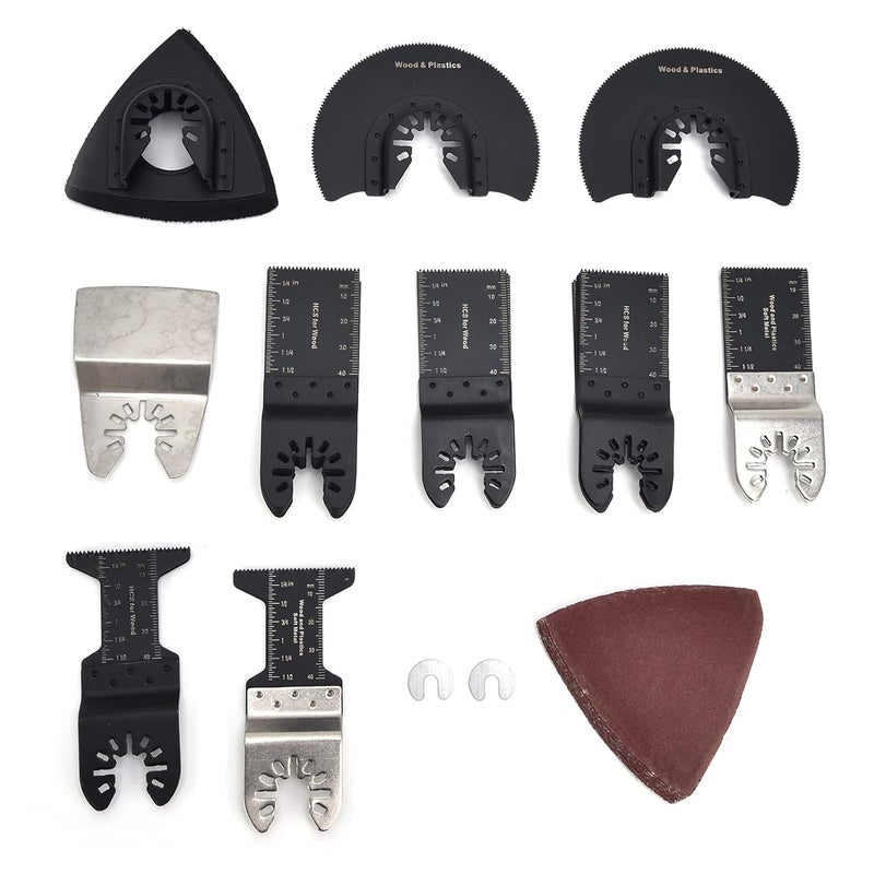 High Carbon Steel Oscillating Saw Blade Kit Quick Release Woodworking Multitool Set - Image 2