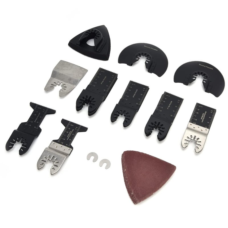 High Carbon Steel Oscillating Saw Blade Kit Quick Release Woodworking Multitool Set - Image 3