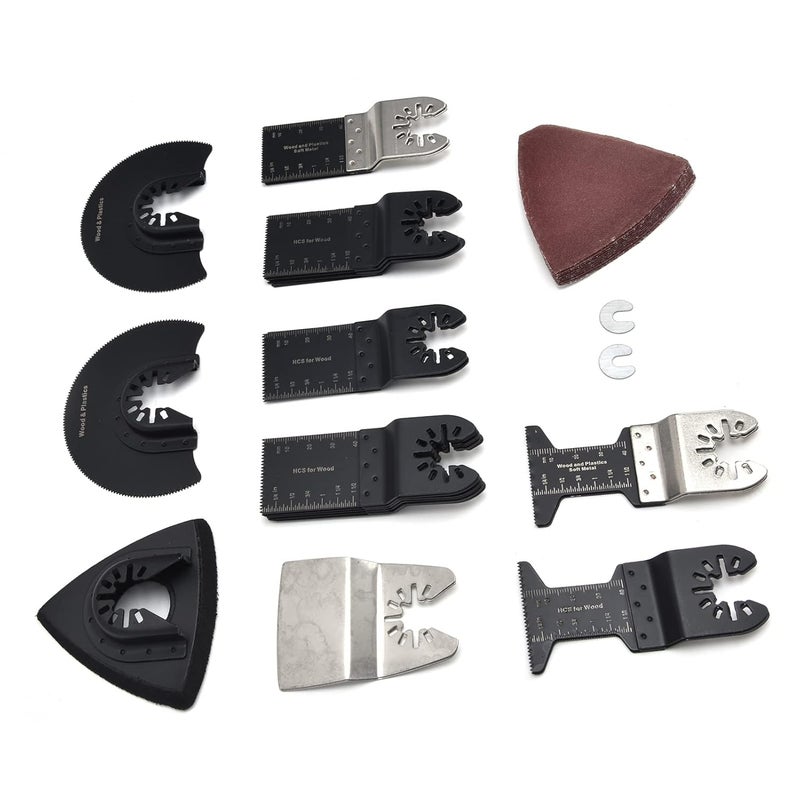 High Carbon Steel Oscillating Saw Blade Kit Quick Release Woodworking Multitool Set - Image 5