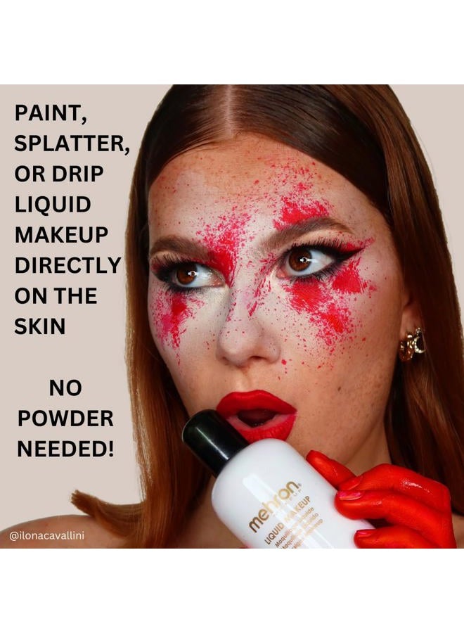 mehron Makeup Liquid Makeup | Face Paint and Body Paint 4.5 oz (133 ml) (GREEN) - Image 4