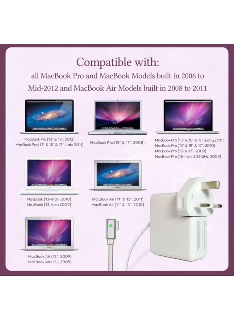 فلوينغ متوافق مع شاحن ماك بوك برو 85W استبدال ل نوع الرأس A1286 A1260 A1297 A1261 A1229 A1278 وجميع 45W 60W ماك 2009 2010 2011 منتصف 2012  - Image 3
