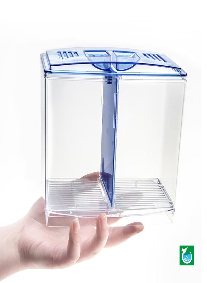 ANIMAUX Double House Betta Fish Tank Aquarium Isolation Box for Fighter Fish and Guppy (18 cm x 8 cm x 14 cm) (Betta House Double) Colour May Vary (Fish Not Included) Small Size - Image 4