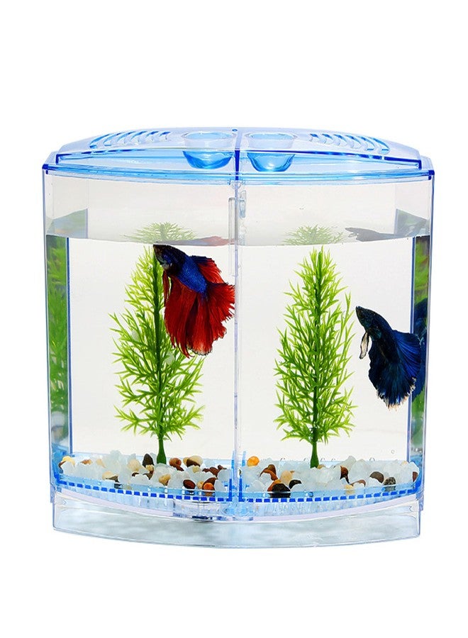 ANIMAUX Double House Betta Fish Tank Aquarium Isolation Box for Fighter Fish and Guppy (18 cm x 8 cm x 14 cm) (Betta House Double) Colour May Vary (Fish Not Included) Small Size - Image 2
