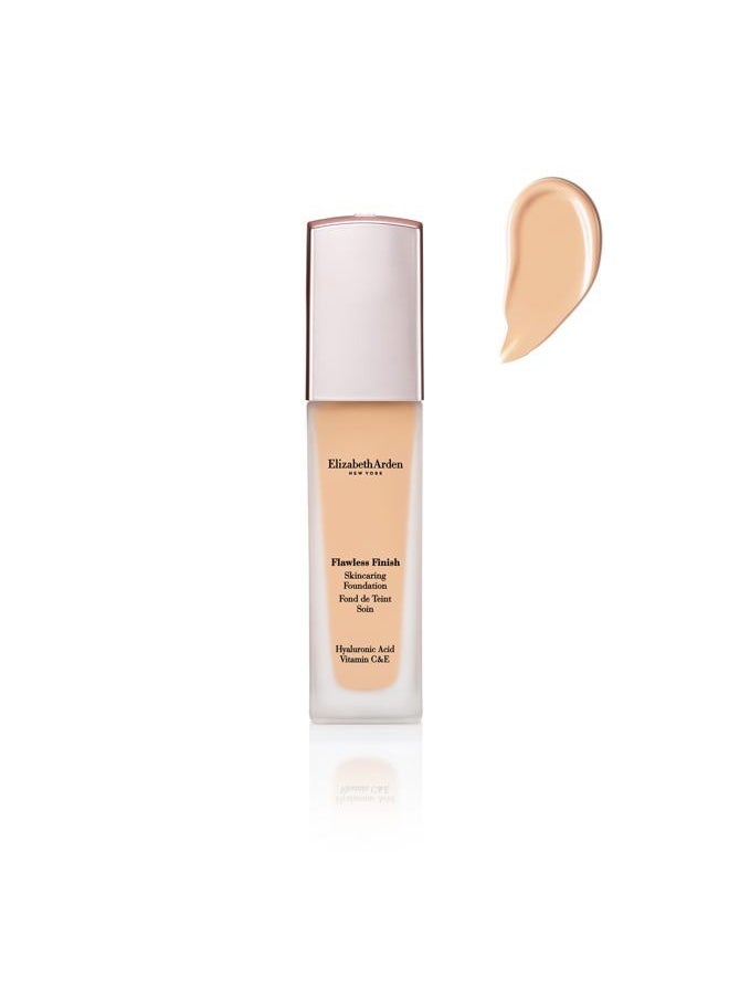Mineral Fusion Flawless Finish Skincaring Foundation with Hyaluronic Acid, Vitamin C & E, 160W (Light skin with warm undertones), 1 fl. oz.  - Image 1