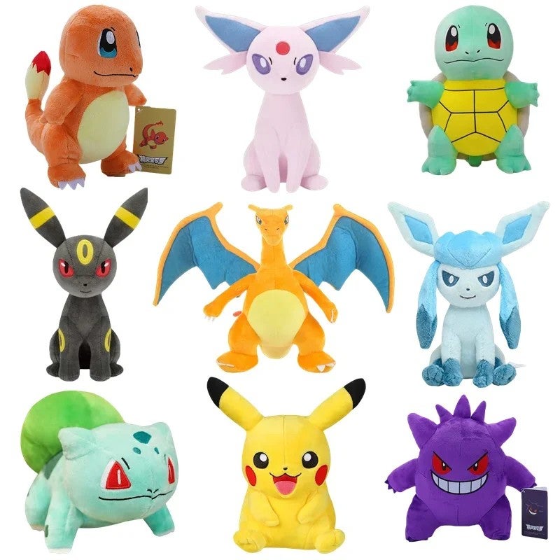 Y&D Pokemon Plush Toy High Quality With Tag Anime Cartoon Pikachu Charmander Squirtle Bulbasaur Stuffed Animal Toys - Image 3