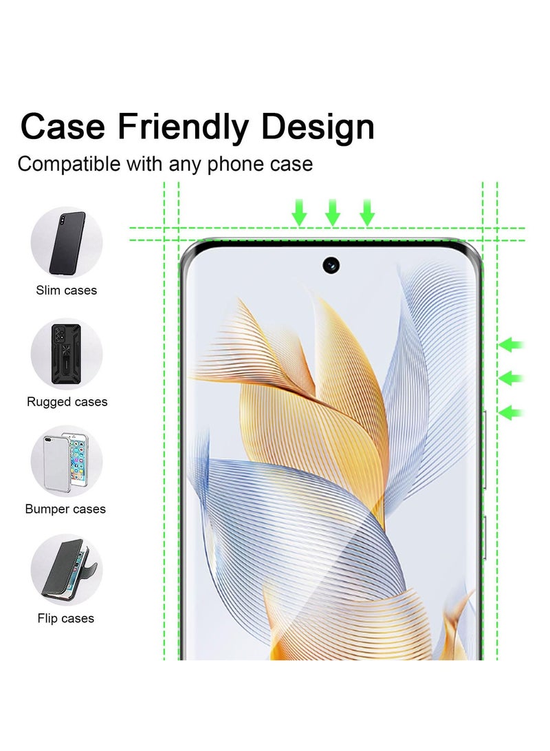 Y&D Screen Protector, Camera Lens 9H Hardness 3D HD Tempered Glass Film, 2 Pcs Compatible with Honor 90 5G Protector and - Image 4