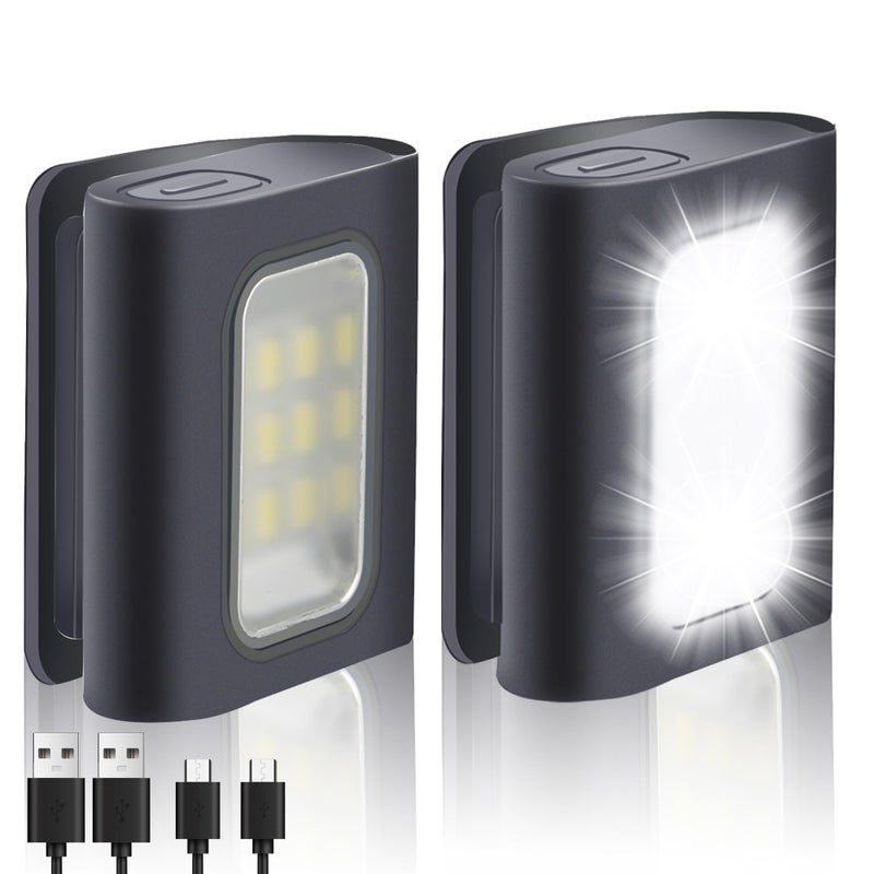 innofox Running Light, 2Pack Reflective Running Gear for Runners, USB Rechargeable LED Light, Clip on Running Lights with Runners and Joggers for Camping, Hiking, Running, Outdoor Adventure - Image 1