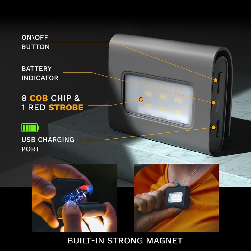 innofox Running Light, 2Pack Reflective Running Gear for Runners, USB Rechargeable LED Light, Clip on Running Lights with Runners and Joggers for Camping, Hiking, Running, Outdoor Adventure - Image 4