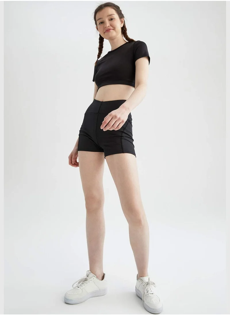 DeFacto Slim Fit Short Sleeve Crop Top