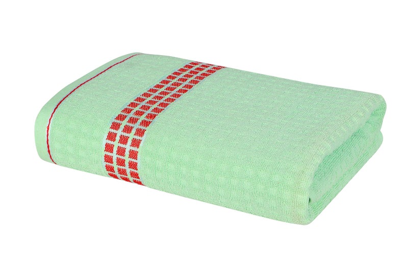 Outlay Home Towels for Bath, 100% Cotton, Highly Absorbent, Bathroom Towels, Super Soft, 1 Piece Bath Towel (70 * 140 CM) Soft Comfort, 500 GSM- Green - Image 1