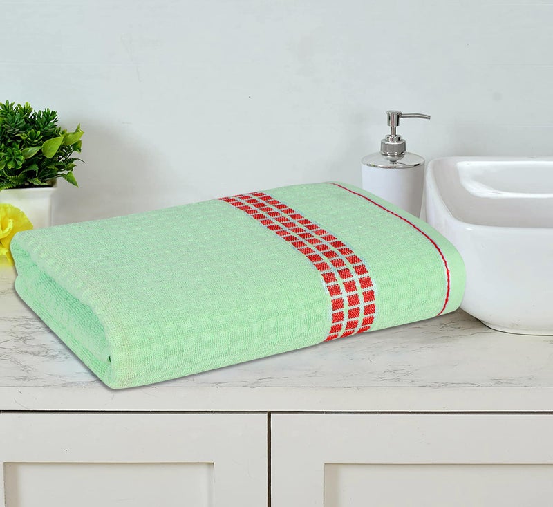 Outlay Home Towels for Bath, 100% Cotton, Highly Absorbent, Bathroom Towels, Super Soft, 1 Piece Bath Towel (70 * 140 CM) Soft Comfort, 500 GSM- Green - Image 2