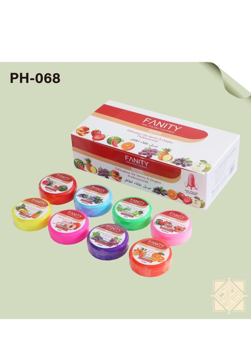فانيتي مجموعة إزالة طلاء الأظافر من 24 قطعة متعدد الألوان