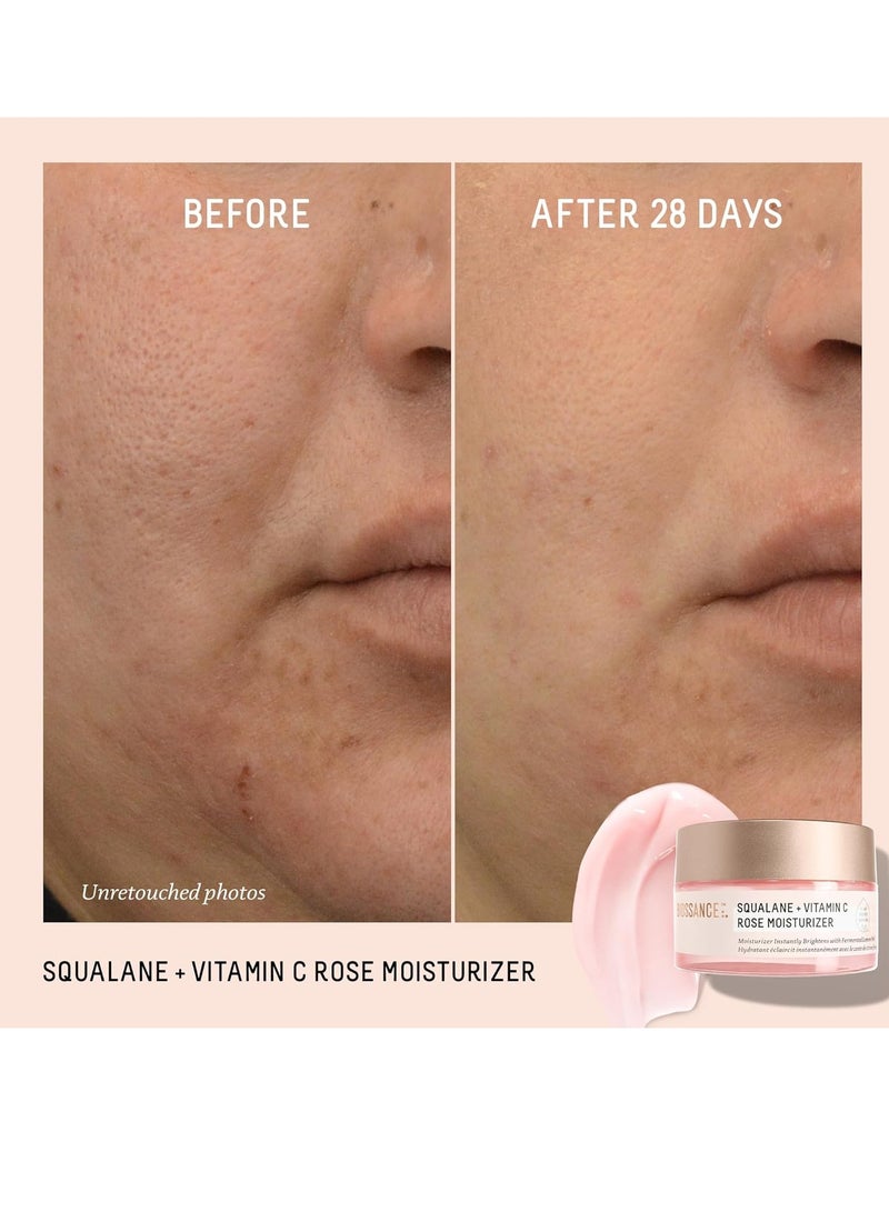 BIOSSANCE Biossance Squalane + Vitamin C Rose Moisturizer. Antioxidant-Rich Daily Moisturizer to Boost Radiance, Even Skin Tone and Smooth Fine Lines and Wrinkles (1.69 fl oz) - Image 3