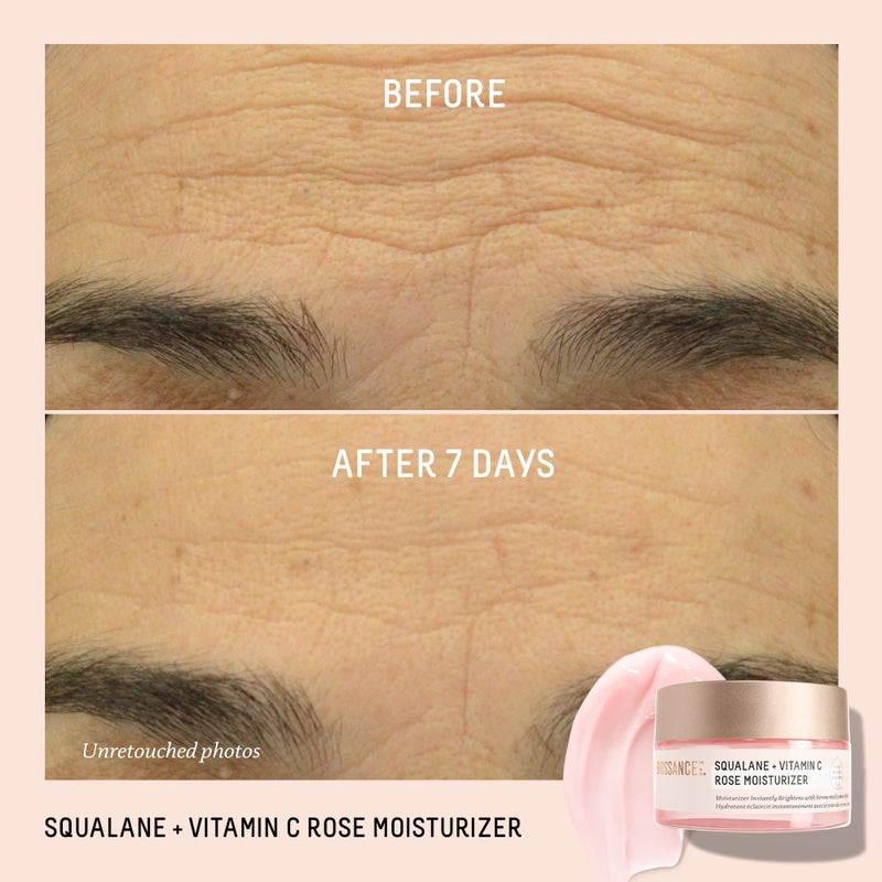 BIOSSANCE Squalane + Vitamin C Rose Face Moisturizer â€“ Antioxidant-Rich Day/Night Face Lotion â€“ Hydrates and Smooths Fine Lines â€“ Even Skin Tone & Reduce Discoloration â€“ For Radiant Skin, 1.69 Fl Oz - Image 2