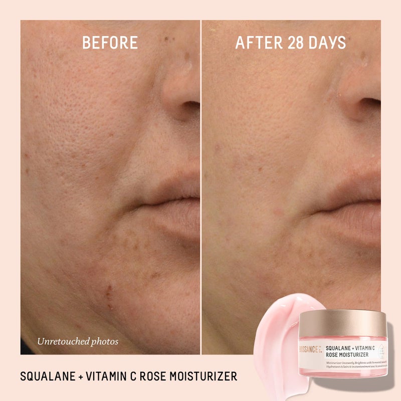BIOSSANCE Squalane + Vitamin C Rose Face Moisturizer â€“ Antioxidant-Rich Day/Night Face Lotion â€“ Hydrates and Smooths Fine Lines â€“ Even Skin Tone & Reduce Discoloration â€“ For Radiant Skin, 1.69 Fl Oz - Image 3