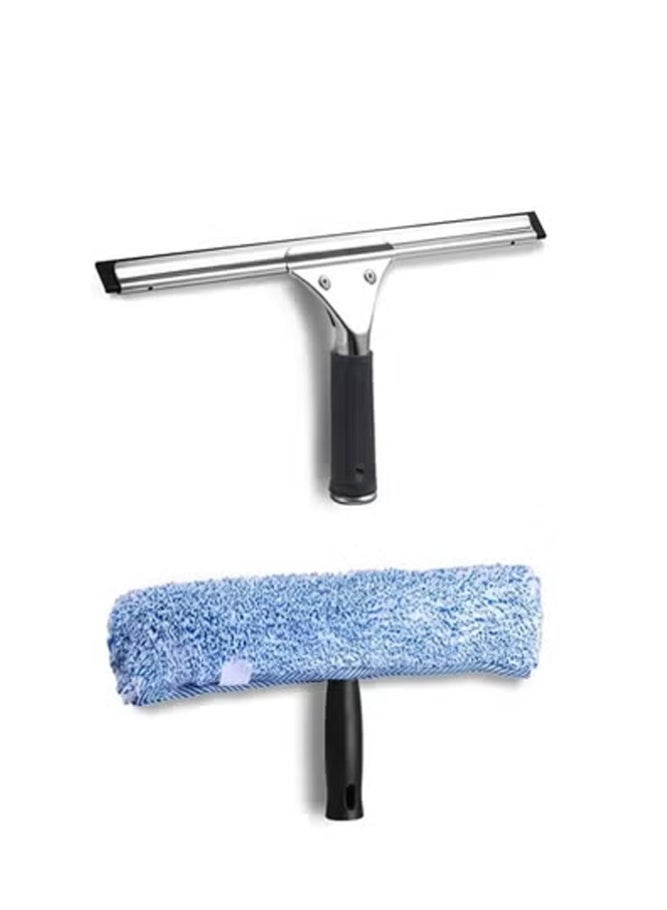 BELLSBERRY Stainless Steel Window Squeegee Kit Heavy-Duty Wiper Blade and Microfiber - Image 1