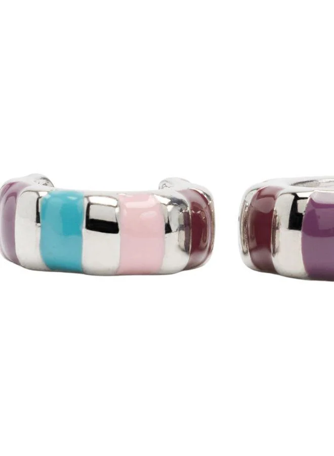 Parfois Multicolour Enamel Hoops Earrings for Women | Best Price UAE