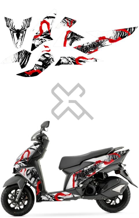Grayfixx Venom Edition Full Body Sticker for Ntorq 125 | Made in Premium Gloss Vinyl with FPF (Fade Protection Film), Water Proof, Precut Sticker, Pack of 1 for Both Side - Image 1