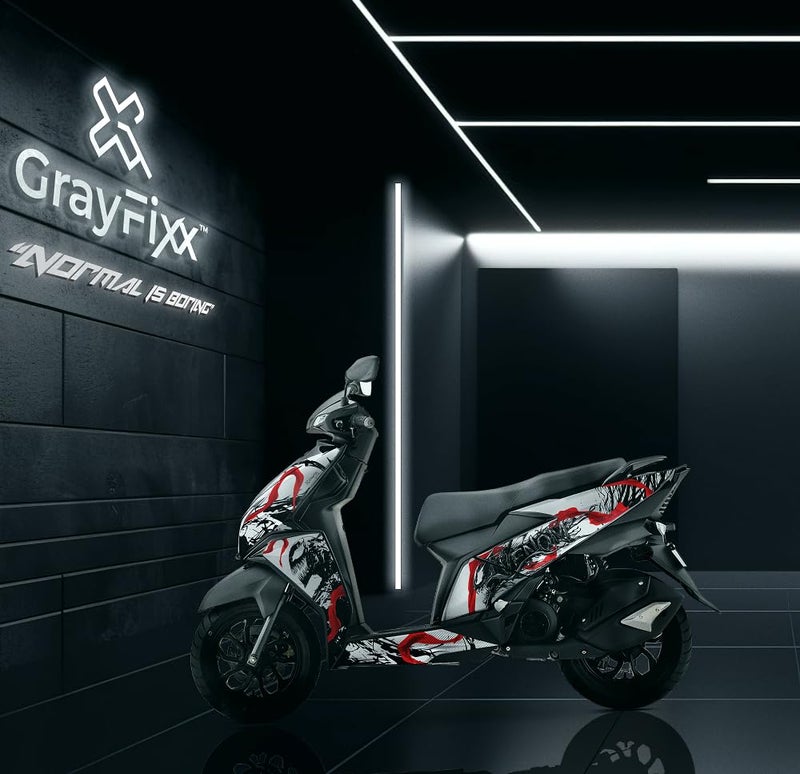 Grayfixx Venom Edition Full Body Sticker for Ntorq 125 | Made in Premium Gloss Vinyl with FPF (Fade Protection Film), Water Proof, Precut Sticker, Pack of 1 for Both Side - Image 2