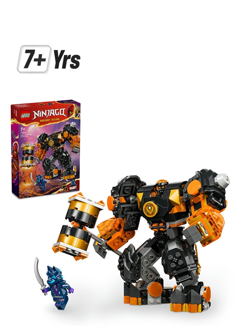 LEGO Ninjago Cole’S Elemental Earth Mech, Customisable Lego Action Figure Battle Toy With Cole Minifigure, Ninja Gift For Boys And Girls Aged 7 Years Old And Over (750 Pieces) 71806  - Image 1
