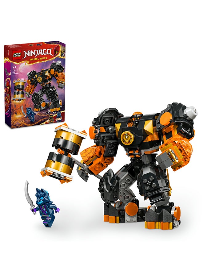 LEGO Ninjago Cole’S Elemental Earth Mech, Customisable Lego Action Figure Battle Toy With Cole Minifigure, Ninja Gift For Boys And Girls Aged 7 Years Old And Over (750 Pieces) 71806  - Image 1