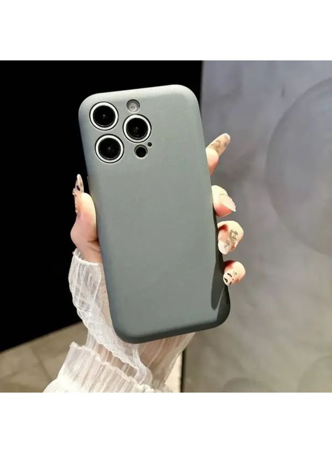 Black Soft Rubber Phone Case Compatible With Iphone 17 Pro Max Eraser Texture - Image 4