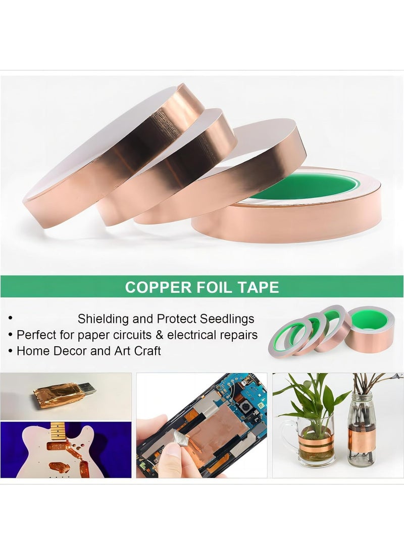Oasisgalore - 15mm Conductive Copper Tape for EMI Shielding, Electrical Repairs, Crafts - Image 1