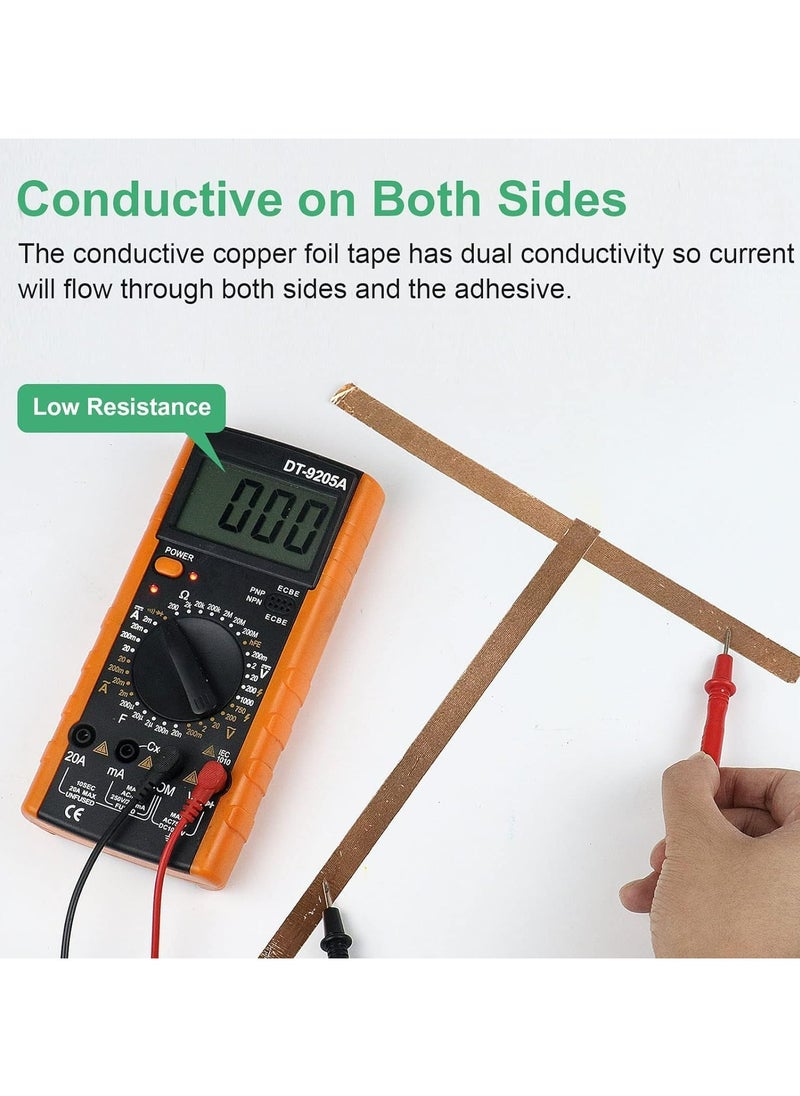 Oasisgalore - 15mm Conductive Copper Tape for EMI Shielding, Electrical Repairs, Crafts - Image 1
