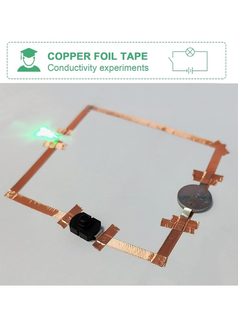 Oasisgalore - 15mm Conductive Copper Tape for EMI Shielding, Electrical Repairs, Crafts - Image 1