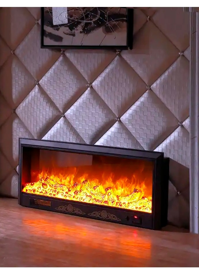 Generic - Electric Fireplaces with 7 Colors and Heater Decorative Electrical Fireplace, Remote Control with Timer and Room Temperature Display (157cm) - Image 1