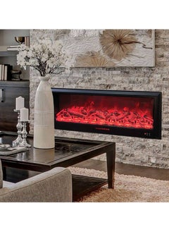 Electric Fireplaces with 7 Colors and Heater Decorative Electrical Fireplace, Remote Control with Timer and Room Temperature Display (157cm)