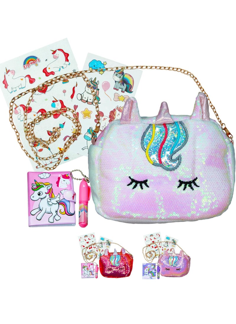 PEAKY KIDS - PEAKY KIDS Rainbow unicorn bag for girls Cute & Stylish Backpack Perfect for Girls gift hand bag, Lightweight & Durable Gift bag for school girls - Image 1