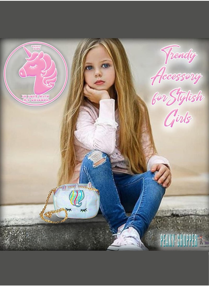 PEAKY KIDS - PEAKY KIDS Rainbow unicorn bag for girls Cute & Stylish Backpack Perfect for Girls gift hand bag, Lightweight & Durable Gift bag for school girls - Image 1