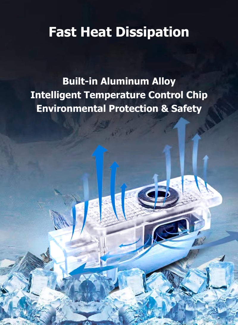 SYOSI "4PCS Car Door LED Welcome Lights Compatible with A1/A3/A4/A5/A6/A7/A8/Q3/Q5/Q7/R8/TT/RS/S Series, HD Car Door Lighting Automotive Door Courtesy Lamps Car Door Shadow Lights Door Puddle Lamps for Audi - Image 4