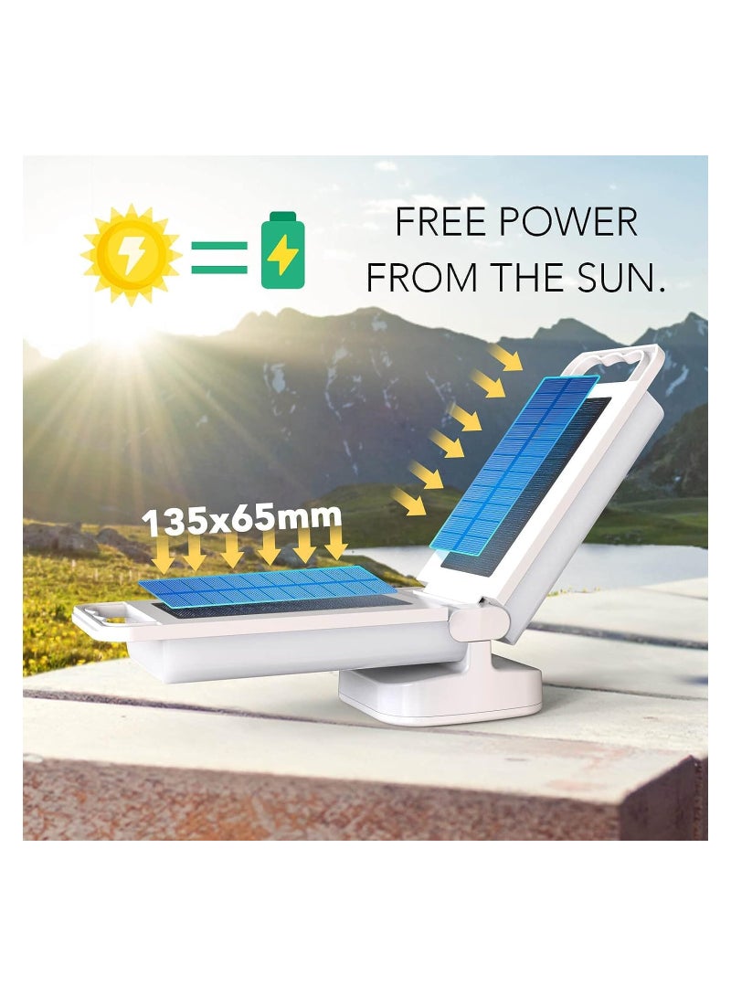 Zikra فانوس تخييم شمسي، 4400 مللي أمبير ساعة أضواء تخييم قابلة لإعادة الشحن، ضوء خيمة مقاوم للماء مع منفذ شحن USB، فانوس محمول للتخييم وصيد الأسماك وانقطاع التيار الكهربائي والطوارئ المنزلية - Image 4