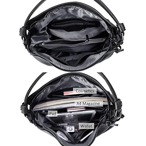 Realer Handbags for Women Large Designer Ladies Hobo bag Bucket Purse Faux Leather - Image 5