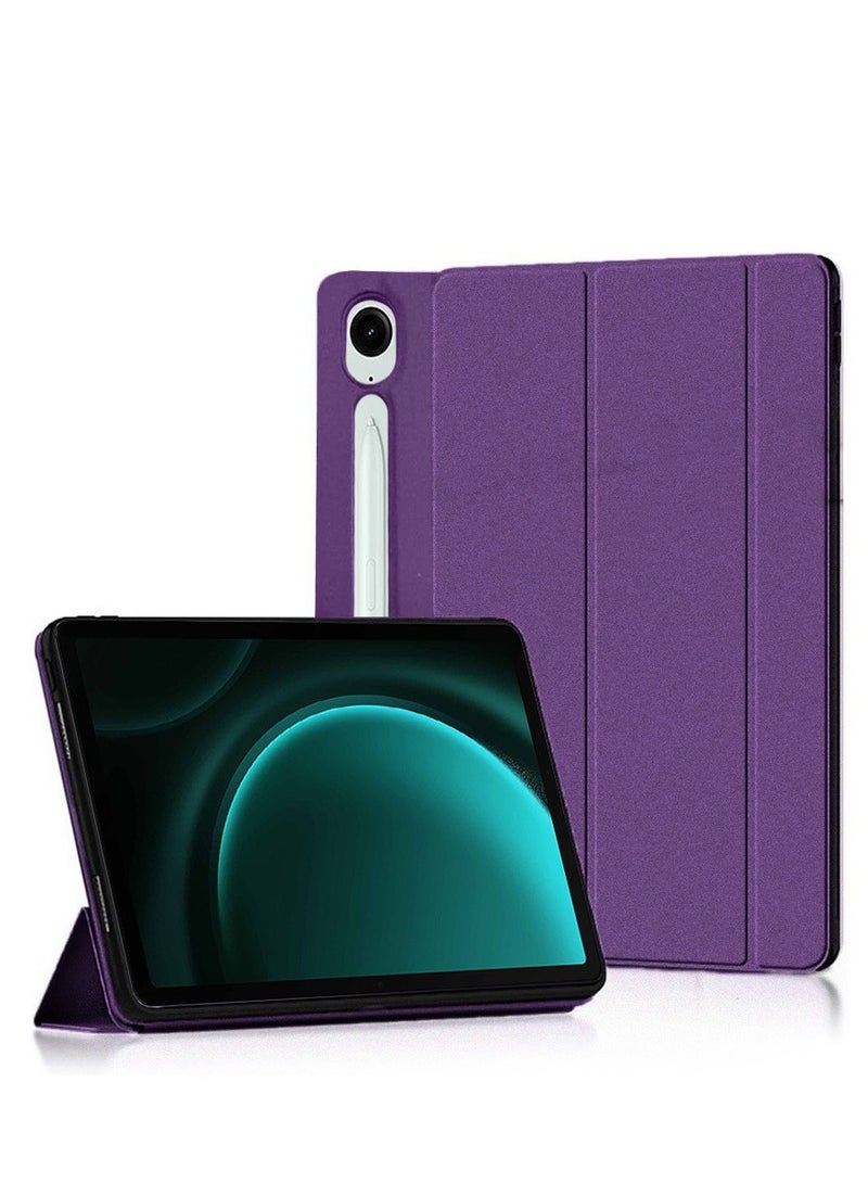 Techie جراب خلفي ذكي قابل للطي ثلاثي الطيات مع وظيفة الإيقاظ/السكون التلقائي لجهاز Samsung Galaxy Tab S9 FE 5G مقاس 10.9 بوصة/Galaxy Tab S9 مقاس 11 بوصة 2023 - أرجواني - Image 2