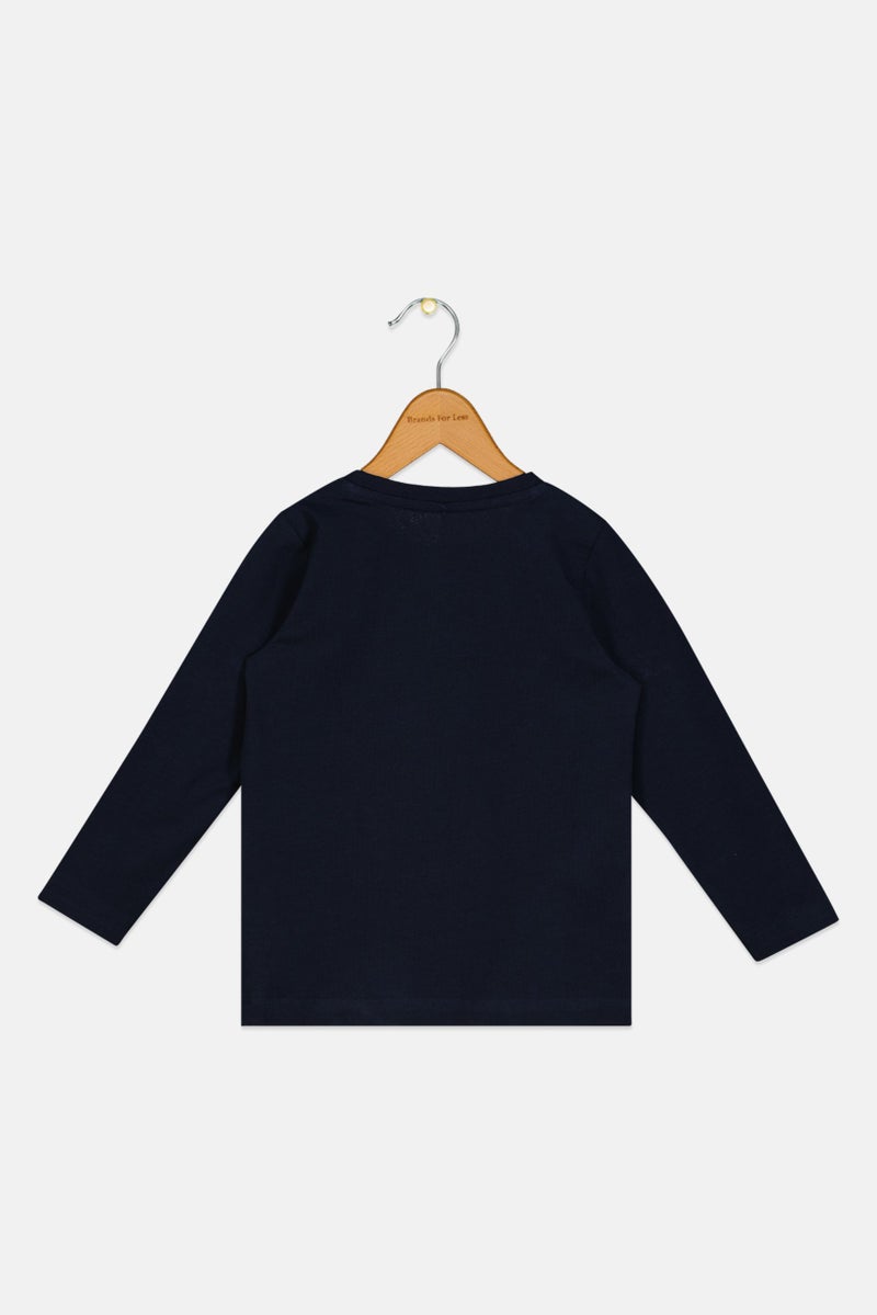 NAME IT طقم قميص طويل الأكمام بطبعة جرافيك للأولاد من مينيونز × نيم إت، كحلي داكن - Image 2