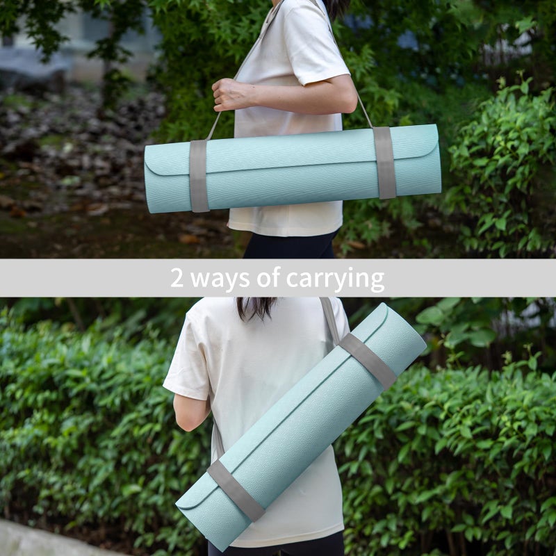 Trilancer Adjustable Yoga Mat Strap with Hook and Loop Closure, Yoga Mat Holder Carrier, for Carrying, Storing, and Organizing Yoga Mat of Various Sizes (Grey) - Mat Not Included - Image 2