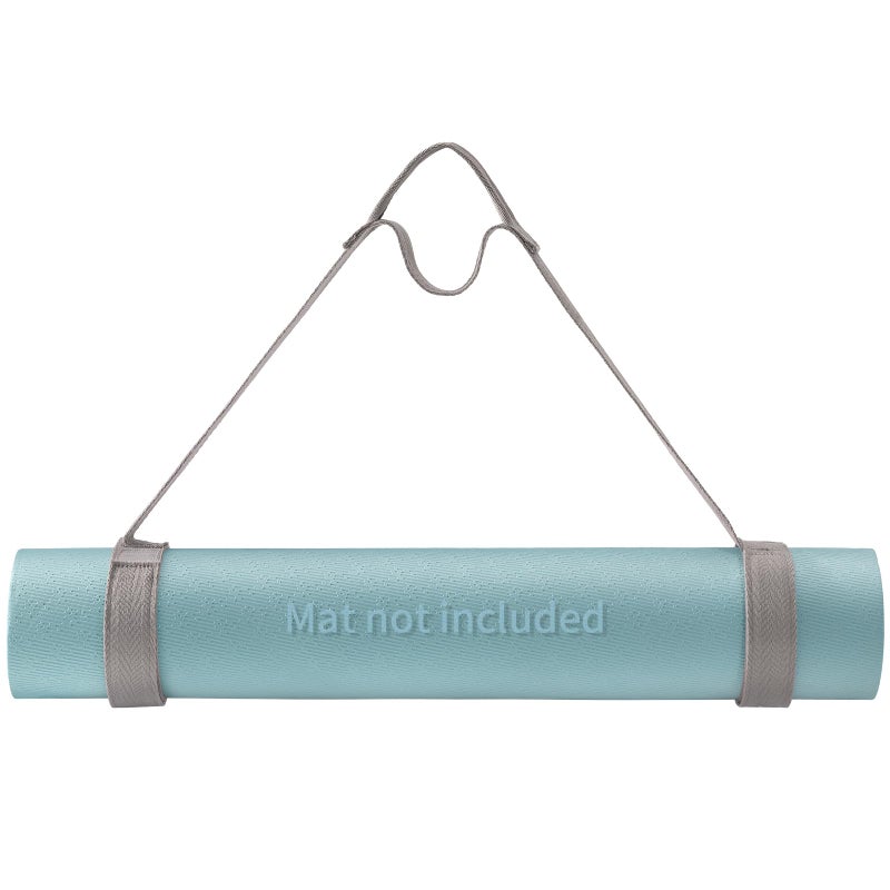 Trilancer Adjustable Yoga Mat Strap with Hook and Loop Closure, Yoga Mat Holder Carrier, for Carrying, Storing, and Organizing Yoga Mat of Various Sizes (Grey) - Mat Not Included - Image 1
