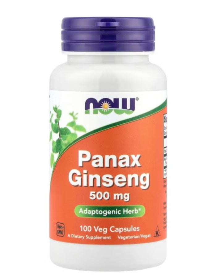 Panax Ginseng 500 mg 100 Veg Capsules