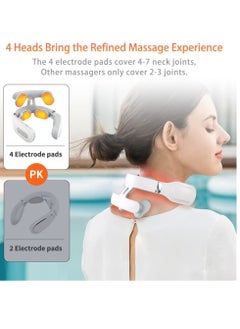 KASTWAVE Neck Massager, Deep Tissue 3D Kneading with Heat, Smart Portable Neck Massager Usb Rechargeable for Neck, Back, Shoulder, Foot and Legs, Home and Car Massage Comfort Gift  - Image 2