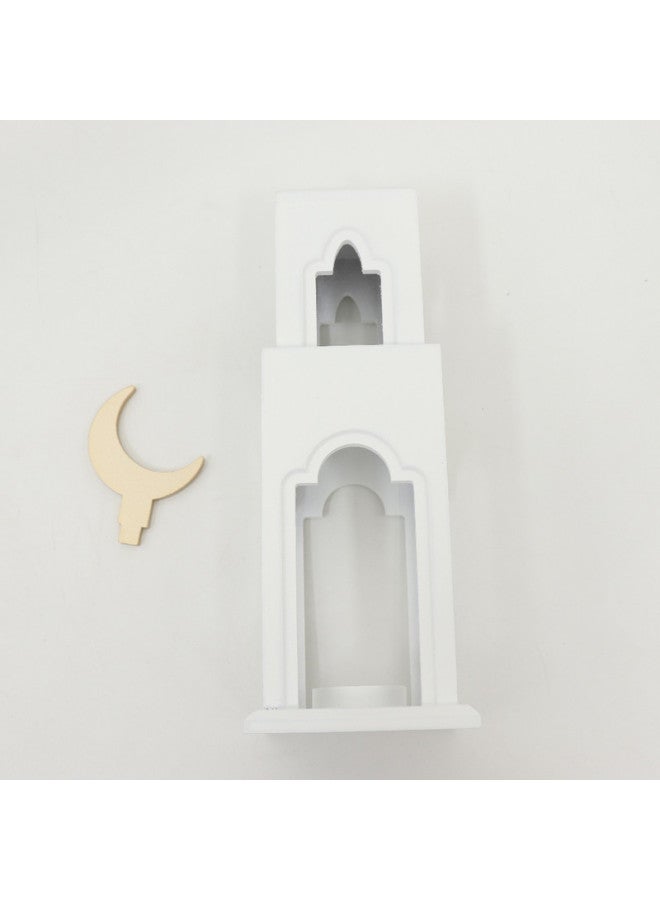 Tealight Candle Illuminated Islamic Mosque Minaret Lantern Ramadan Eid Home Decor  - Image 4