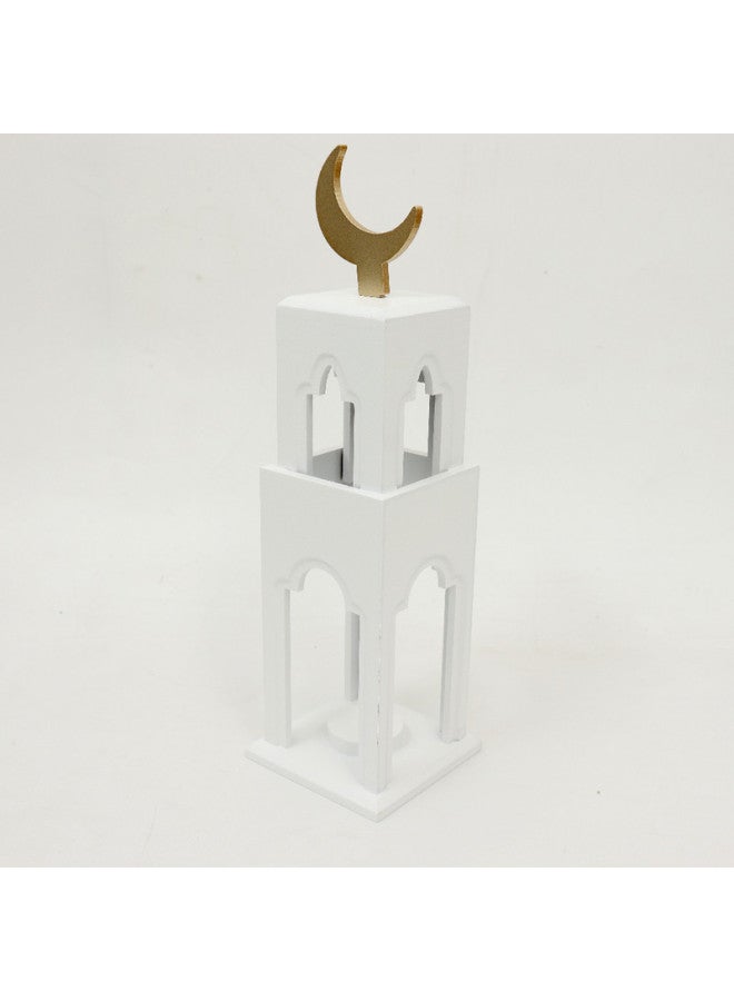 Tealight Candle Illuminated Islamic Mosque Minaret Lantern Ramadan Eid Home Decor  - Image 1