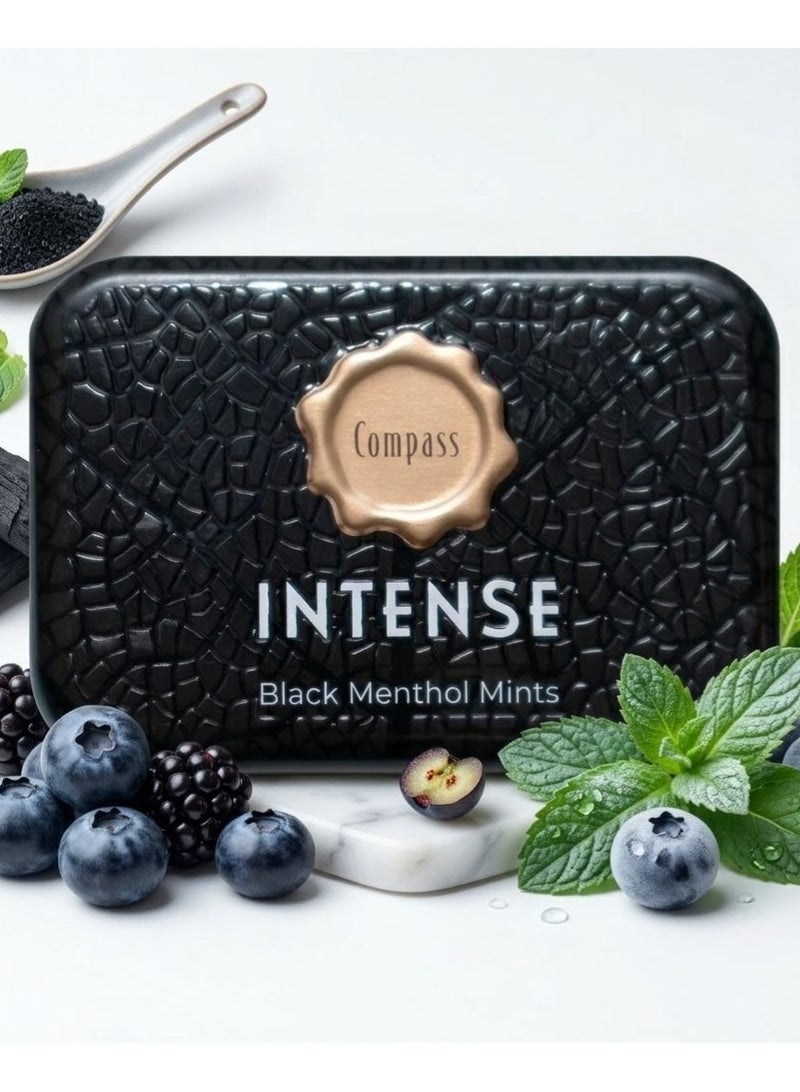 Intense Mouth Freshener Balls with Mint and Black Menthol, Sugar-Free, 50 Pieces