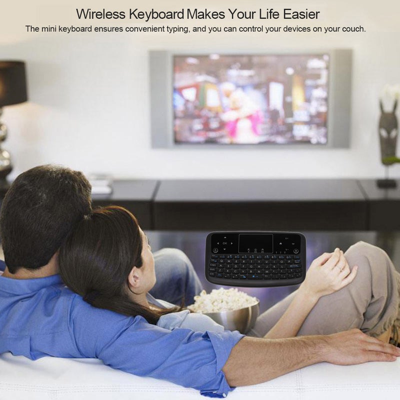A36 Mini Wireless Keyboard 2.4GHz Air Mouse Rechargeable Touchpad For Android Smart TV Box PC PS3 Black - Image 2