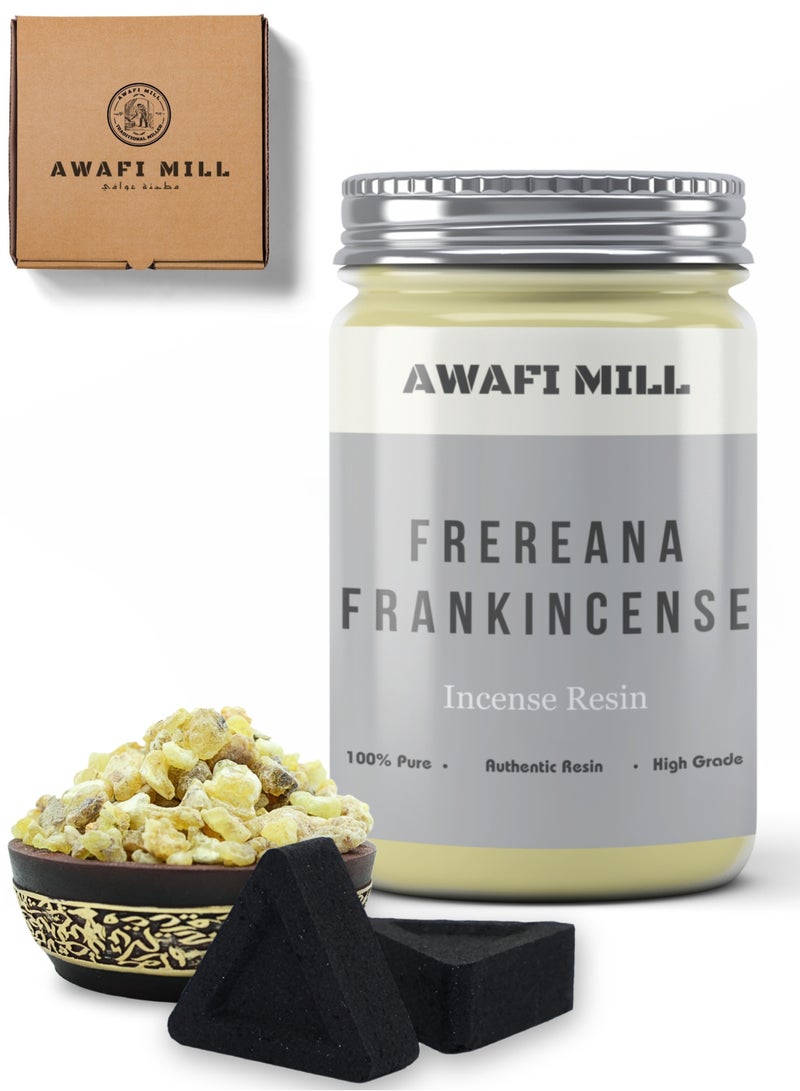 Awafi Mill Frereana Frankincense Resin | Premium Boswellia Tree Resin with Triangle Charcoal Tablet - Image 1