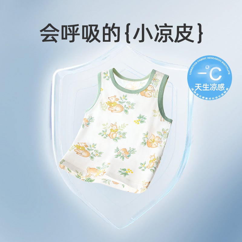 Baby''s Pure Cotton Type A Vest Children''s Camisole Boys'' Baby''s Bottoming Sleeveless Top Summer Thin Women''s Top - Image 5