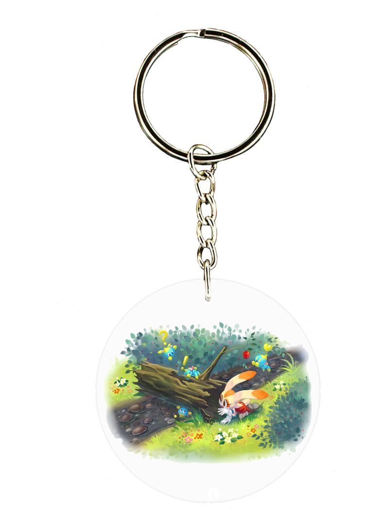 Keychain Of The Video Game Sonic ( 2 Sides)