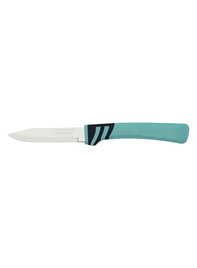 TRAMONTINA Tramontina Amalfi Vegetable Knife – 8cm Stainless Steel Blade, Non-Slip Ergonomic Handle for Easy Fruit and Vegetable Cleaning - Blue 